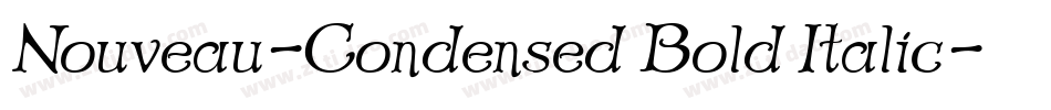 Nouveau-Condensed Bold Italic字体转换
